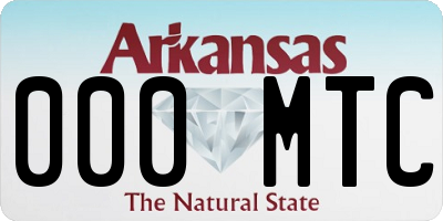 AR license plate 000MTC