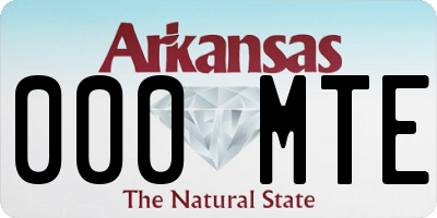 AR license plate 000MTE