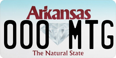 AR license plate 000MTG