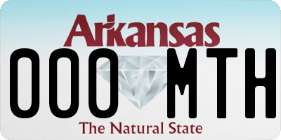 AR license plate 000MTH