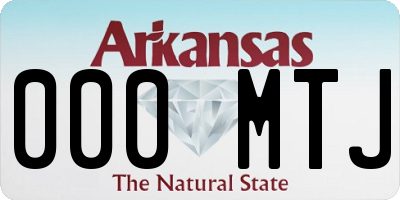 AR license plate 000MTJ