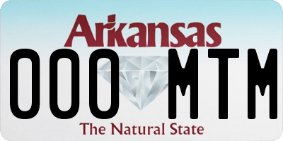 AR license plate 000MTM