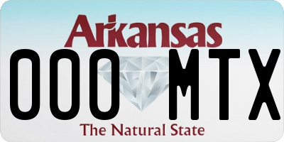 AR license plate 000MTX