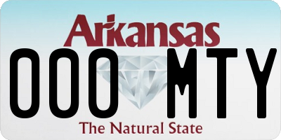 AR license plate 000MTY