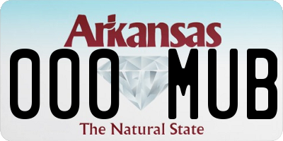 AR license plate 000MUB