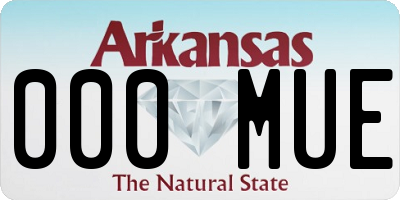 AR license plate 000MUE