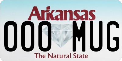 AR license plate 000MUG