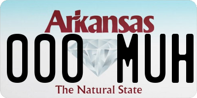 AR license plate 000MUH