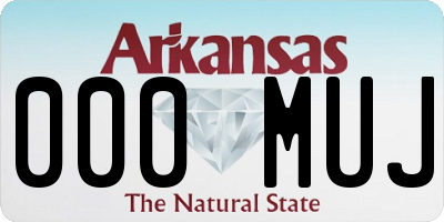 AR license plate 000MUJ