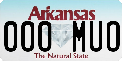 AR license plate 000MUO