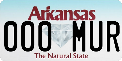 AR license plate 000MUR