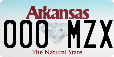 AR license plate 000MZX