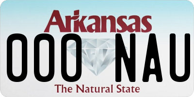 AR license plate 000NAU