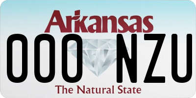 AR license plate 000NZU