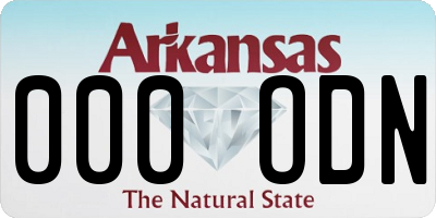 AR license plate 000ODN