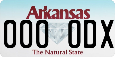 AR license plate 000ODX