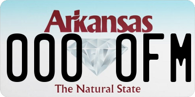 AR license plate 000OFM