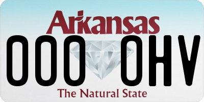 AR license plate 000OHV