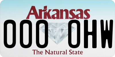 AR license plate 000OHW