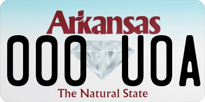 AR license plate 000UOA