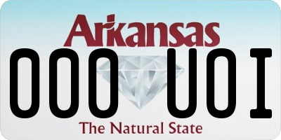 AR license plate 000UOI