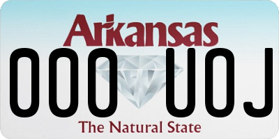 AR license plate 000UOJ
