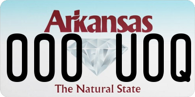 AR license plate 000UOQ