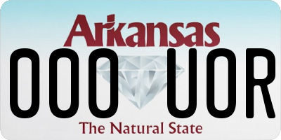 AR license plate 000UOR