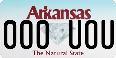 AR license plate 000UOU