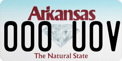 AR license plate 000UOV