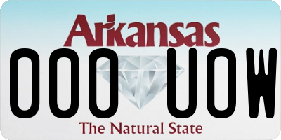 AR license plate 000UOW