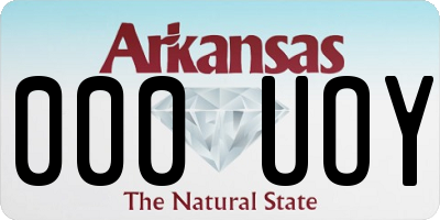 AR license plate 000UOY