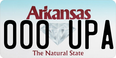 AR license plate 000UPA