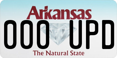 AR license plate 000UPD