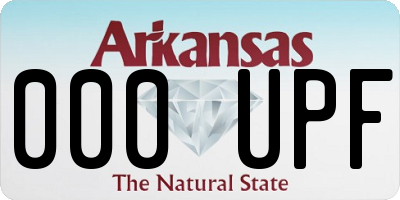 AR license plate 000UPF