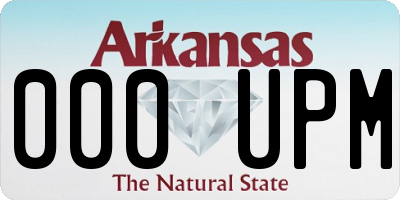 AR license plate 000UPM