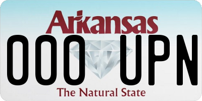 AR license plate 000UPN