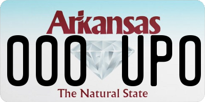 AR license plate 000UPO