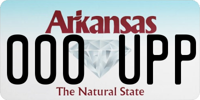 AR license plate 000UPP