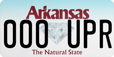 AR license plate 000UPR