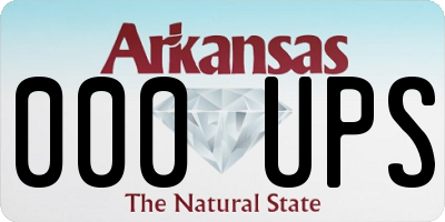 AR license plate 000UPS