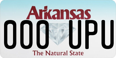 AR license plate 000UPU