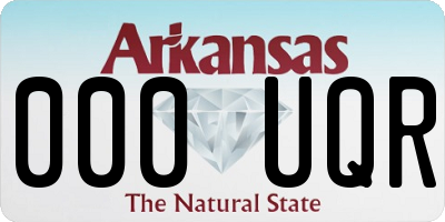 AR license plate 000UQR