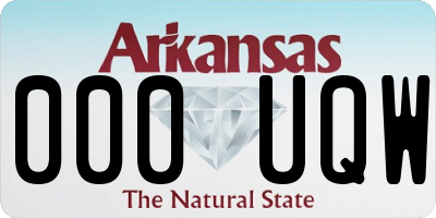 AR license plate 000UQW