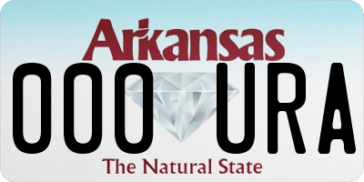 AR license plate 000URA