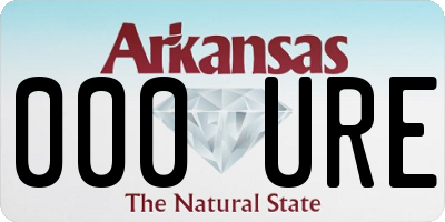 AR license plate 000URE