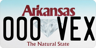 AR license plate 000VEX