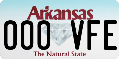 AR license plate 000VFE