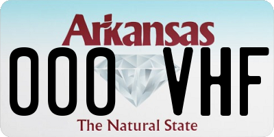 AR license plate 000VHF