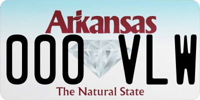 AR license plate 000VLW